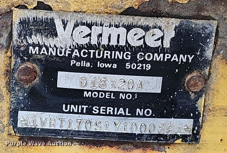 image for item DQ0276 2000 Vermeer D16X20A Navigator  directional boring unit