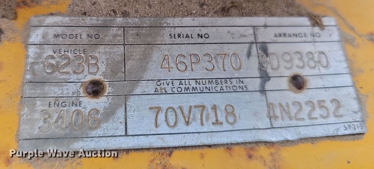 image for item DQ0289 1974 Caterpillar 623B  water wagon