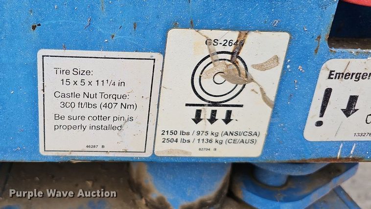 image for item DQ0306 2015 Genie GS-2646  scissor lift