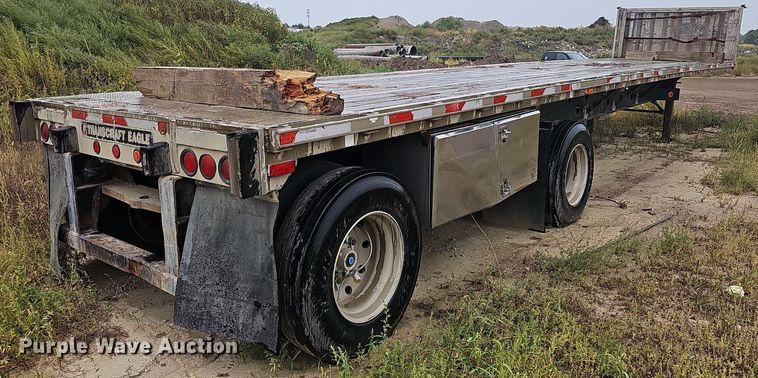 image for item DQ0323 1997 Transcraft  Eagle W2 flatbed trailer