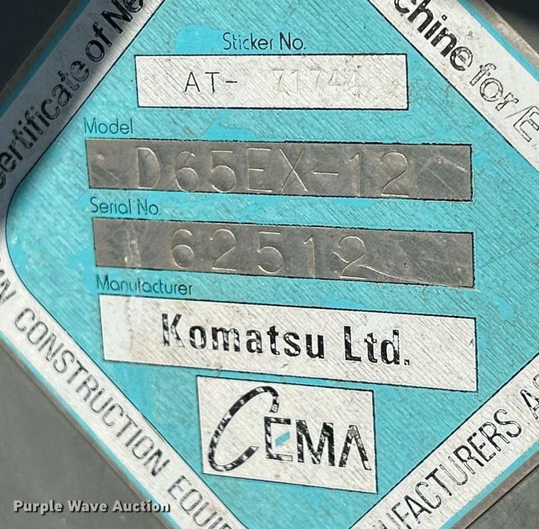 image for item DQ0911 1998 Komastu D65EX-12 dozer