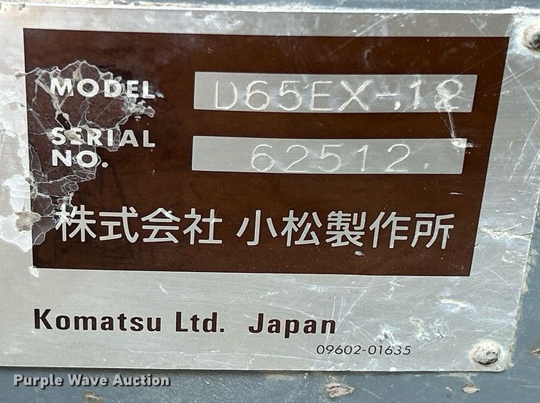 image for item DQ0911 1998 Komastu D65EX-12 dozer