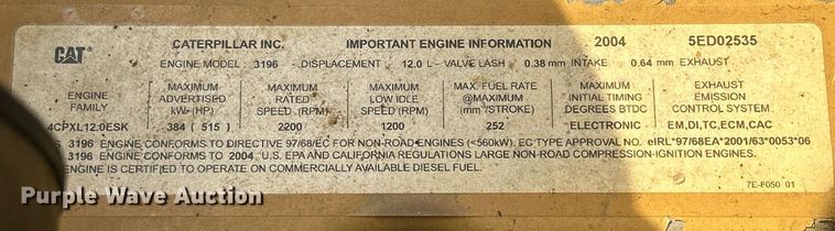 image for item DQ0920 2004 Caterpillar 730  haul truck