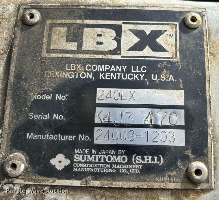 image for item DQ0921 2003 Link-Belt 240LX  excavator