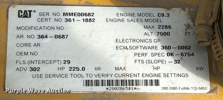 image for item DQ0923 2011 Caterpillar 336E  excavator