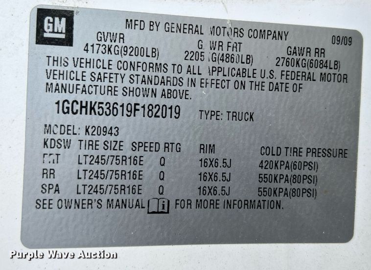 image for item DQ0925 2009 Chevrolet 2500HD  Crew Cab pickup truck