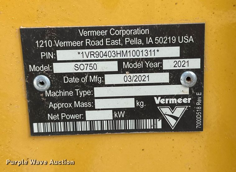 image for item DQ1368 2009 Vermeer RTX750  trencher