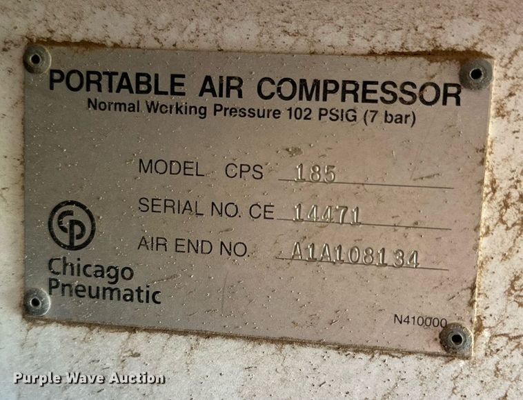 image for item DQ1387 Chicago Pneumatic CPS 185  air compressor