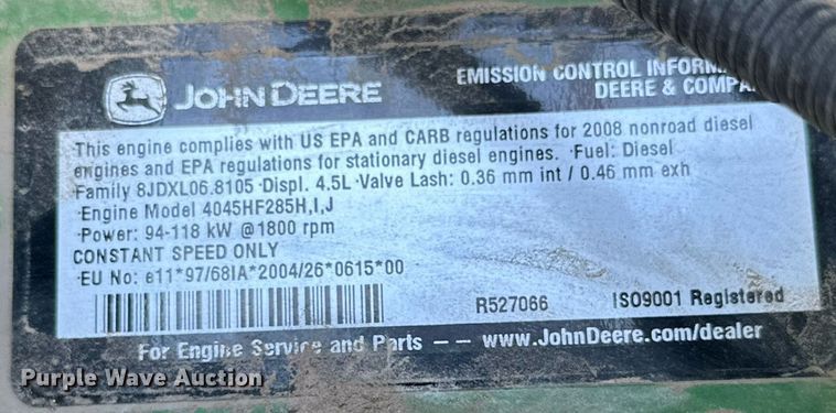image for item DQ1388 John Deere  generator