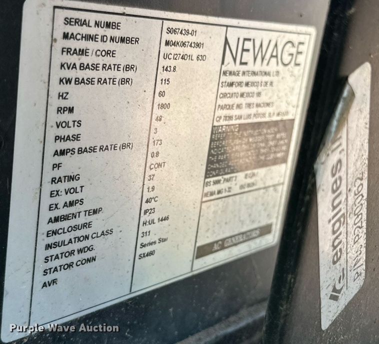 image for item DQ1388 John Deere  generator