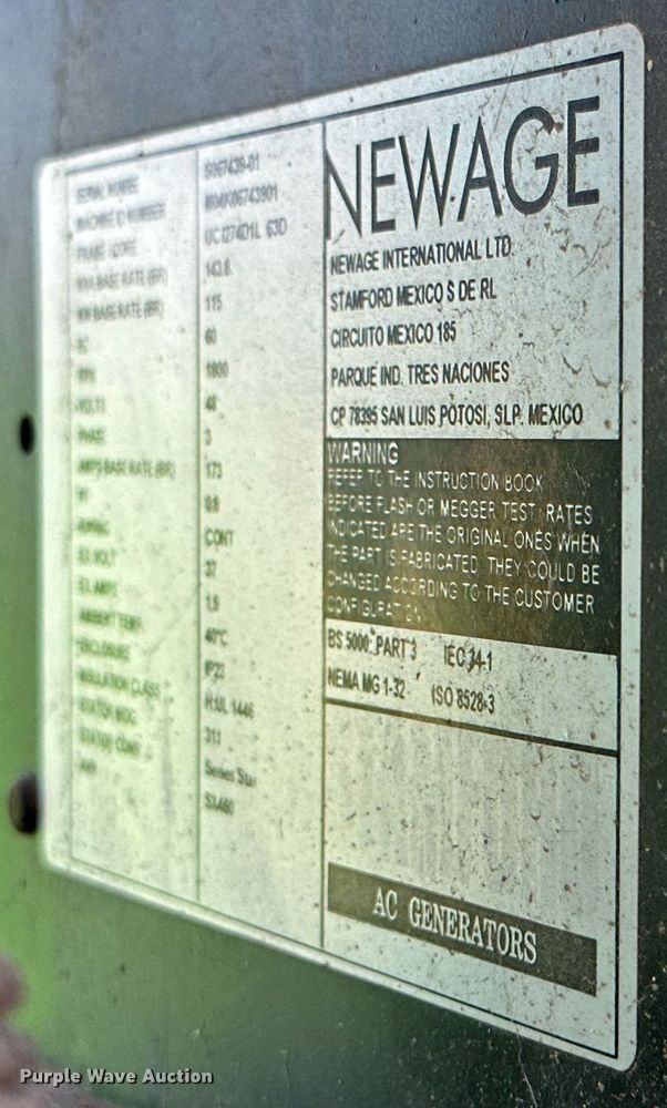 image for item DQ1388 John Deere  generator