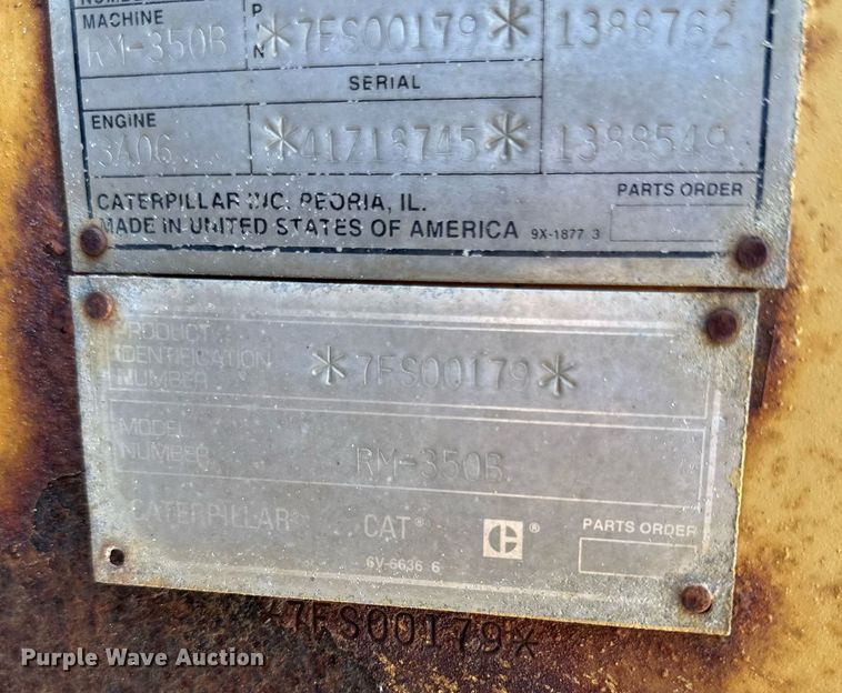 image for item DQ1403 2001 Caterpillar RM-350B  reclaimer