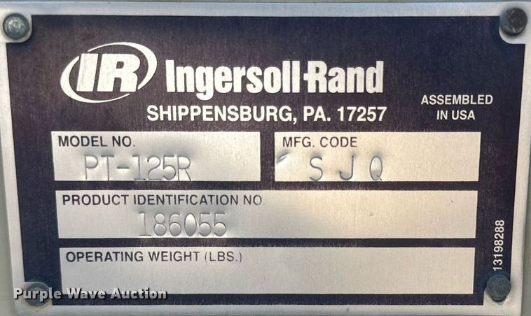 image for item DQ1411 2006 Ingersoll Rand PT125R  pneumatic roller