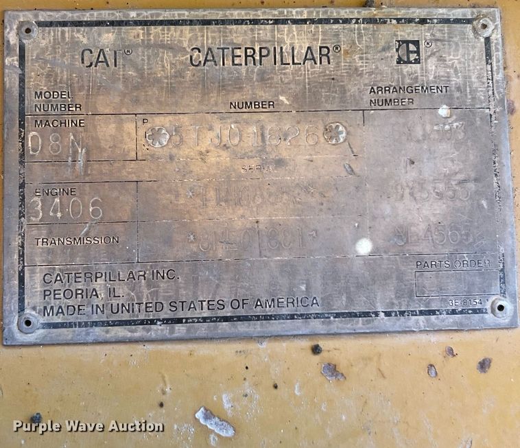 image for item DQ2163 1994 Caterpillar D8N  dozer