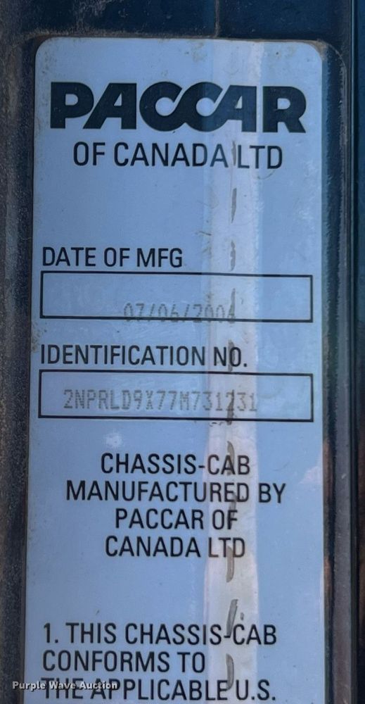 image for item DQ2168 2007 Peterbilt 340  dump truck