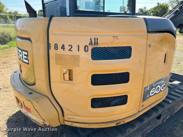 image for item DQ2171 2016 John Deere 60G  mini excavator