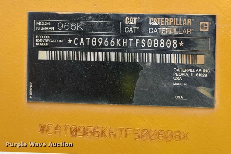image for item DQ2179 2013 Caterpillar 966K  wheel loader