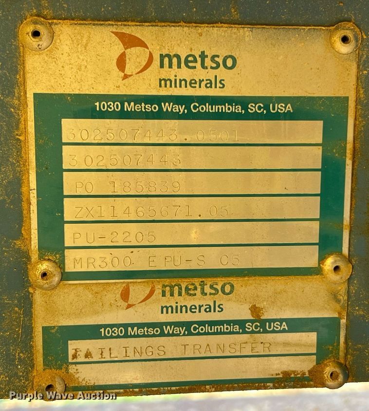 image for item DQ2181 Metso  slurry pump