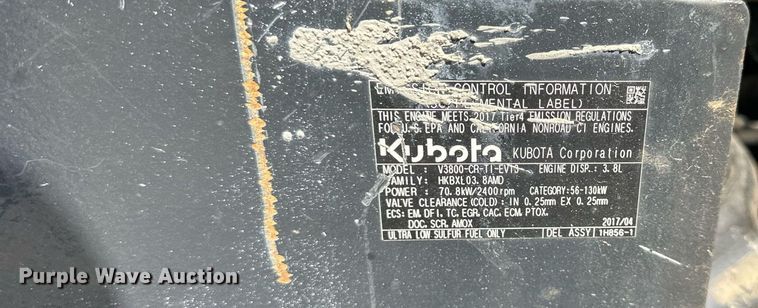 image for item DS2234 2017 Kubota SVL95-2S  tracked skid steer loader