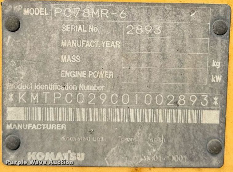 image for item DS2253 2006 Komatsu PC78MR-6  excavator