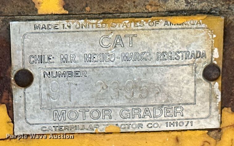 image for item HN9979 1951 Caterpillar 212  rigid frame motor grader