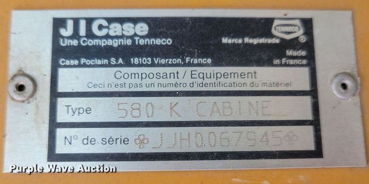 image for item IQ9895 Case 580SK Turbo  backhoe