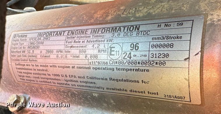 image for item JC9984 2000 JCB Loadall 520  telehandler