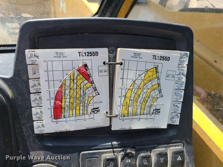 image for item JC9993 2017 Caterpillar TL1255D  telehandler