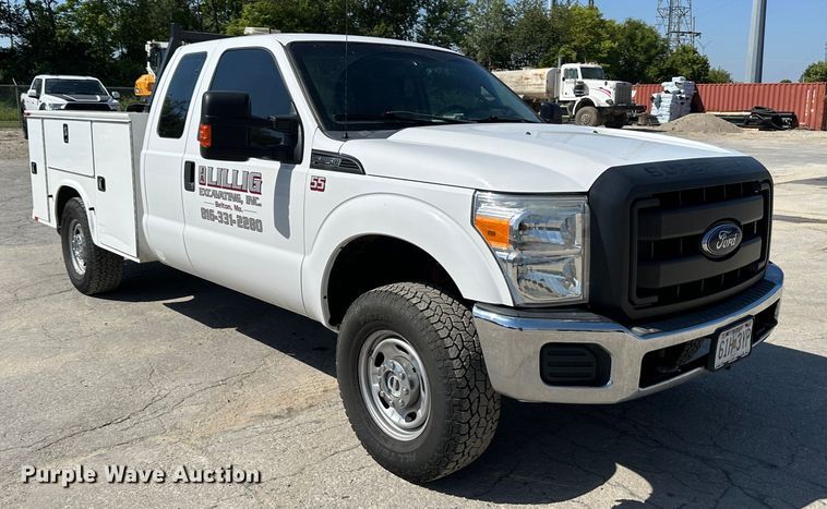 image for item JD9030 2014 Ford F250 Super Duty XL SuperCab utility bed pickup truck