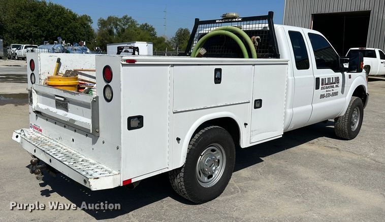 image for item JD9030 2014 Ford F250 Super Duty XL SuperCab utility bed pickup truck