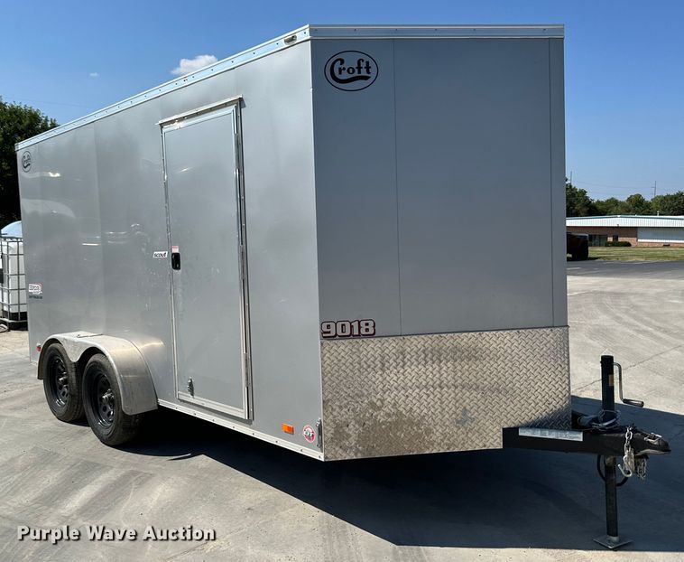 image for item JD9032 2022 Croft SC714TA2DRDGT  enclosed cargo trailer