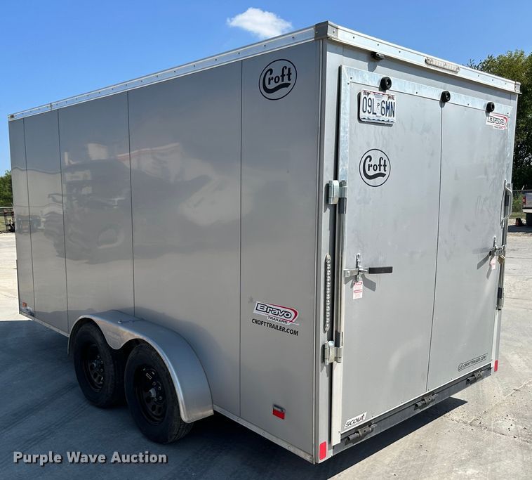image for item JD9032 2022 Croft SC714TA2DRDGT  enclosed cargo trailer