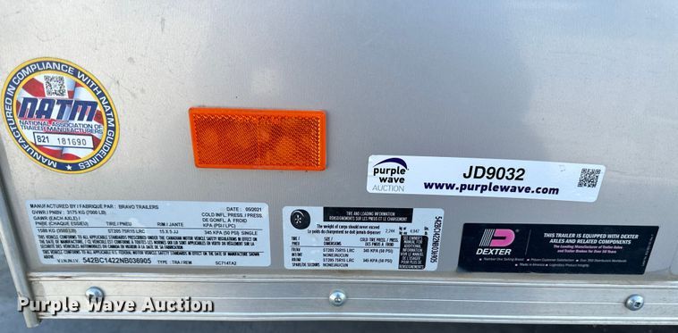 image for item JD9032 2022 Croft SC714TA2DRDGT  enclosed cargo trailer