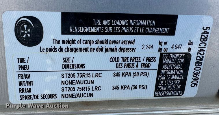 image for item JD9032 2022 Croft SC714TA2DRDGT  enclosed cargo trailer