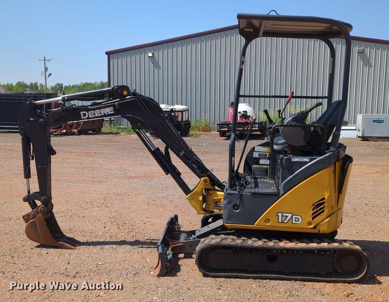 image for item KB9400 2014 John Deere 17D  mini excavator
