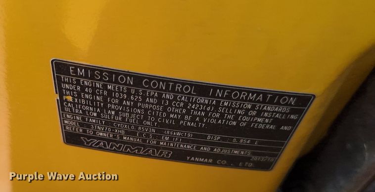 image for item KB9400 2014 John Deere 17D  mini excavator