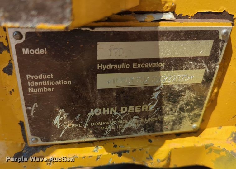 image for item KB9400 2014 John Deere 17D  mini excavator