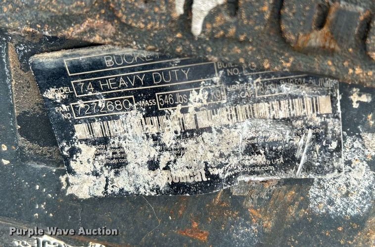 image for item KH9459 Bobcat 74 Heavy Duty  skid steer bucket