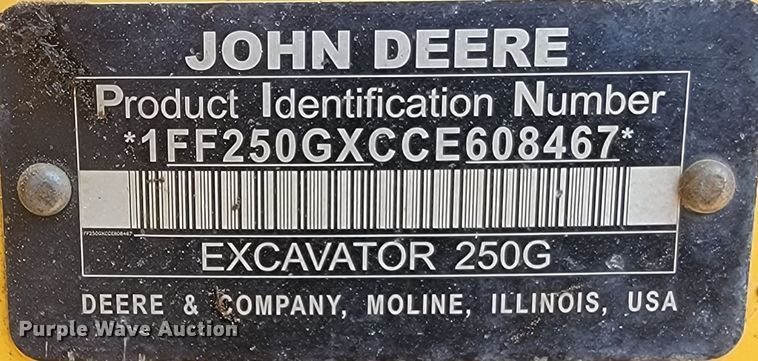 image for item KS9256 2013 John Deere 250G LC  excavator
