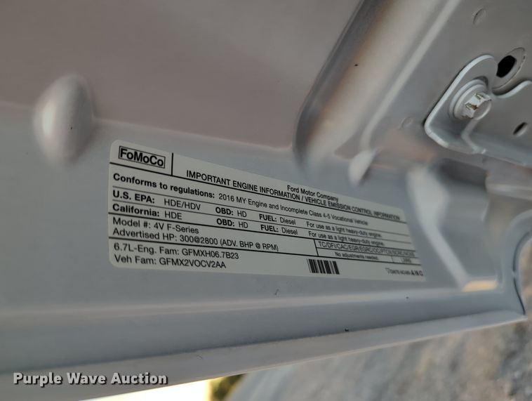 image for item KW9052 2016 Ford F550  bucket truck