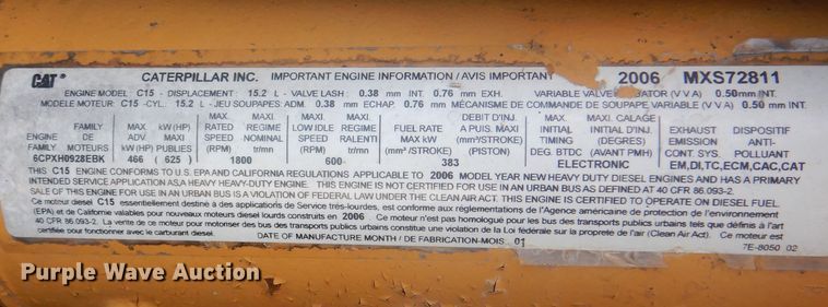 image for item KW9066 2006 Peterbilt 357  tri-drive crane truck