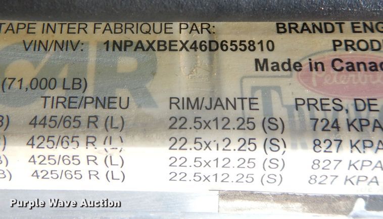 image for item KW9066 2006 Peterbilt 357  tri-drive crane truck