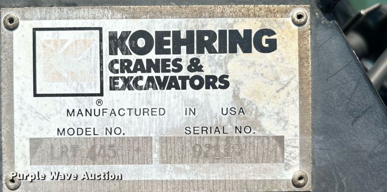 image for item KW9077 1995 Lorain LRT445  crane