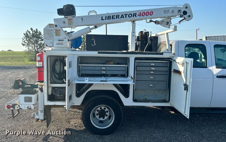 image for item KW9078 2013 Chevrolet Silverado 3500HD  Ext. Cab utility bed pickup truck