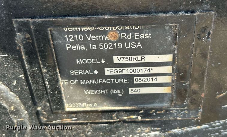 image for item KW9088 2015 Vermeer RTX750  trencher