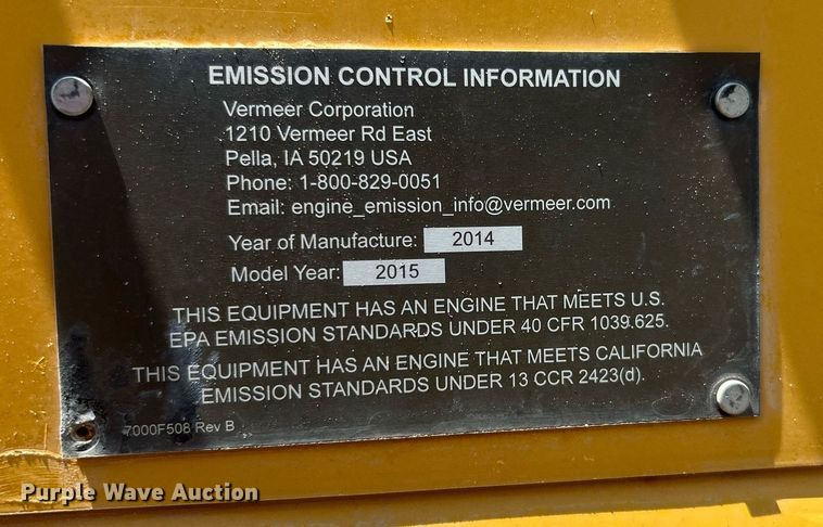 image for item KW9088 2015 Vermeer RTX750  trencher