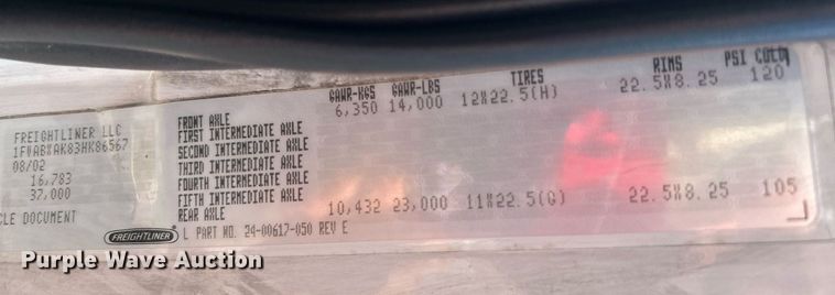 image for item KW9089 2003 Freightliner FL80  bucket truck