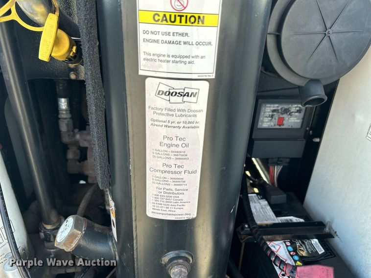 image for item KW9090 2013 Doosan Infracore P185WJDU-FX-T4I  air compressor