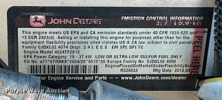 image for item KW9090 2013 Doosan Infracore P185WJDU-FX-T4I  air compressor