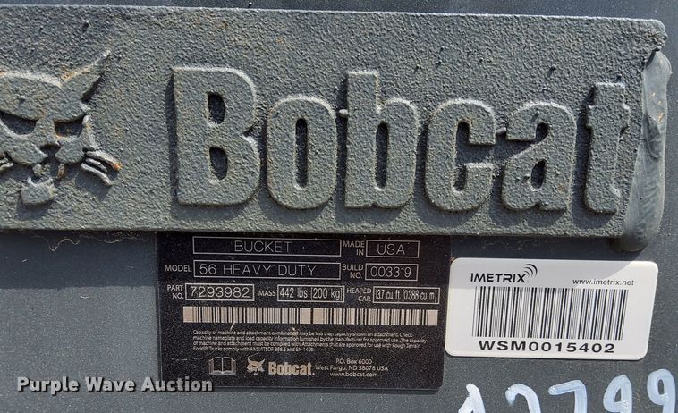 image for item LE9781 Bobcat 56 Heavy Duty  skid steer bucket